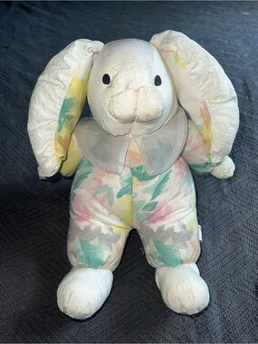 🐰💀Rare VTG 1985 Creepy Easter Bunny Plush Pastel Rabbit 80s Stuffed Animal